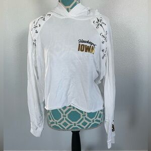 Victoria’s Secret PINK Iowa Hawkeyes Cropped Hoodie size Medium